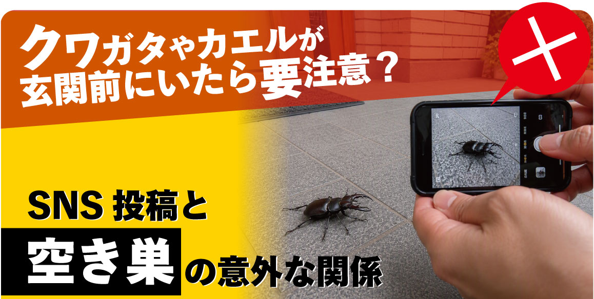 クワガタやカエルが玄関前にいたら要注意？SNS投稿と空き巣の意外な関係