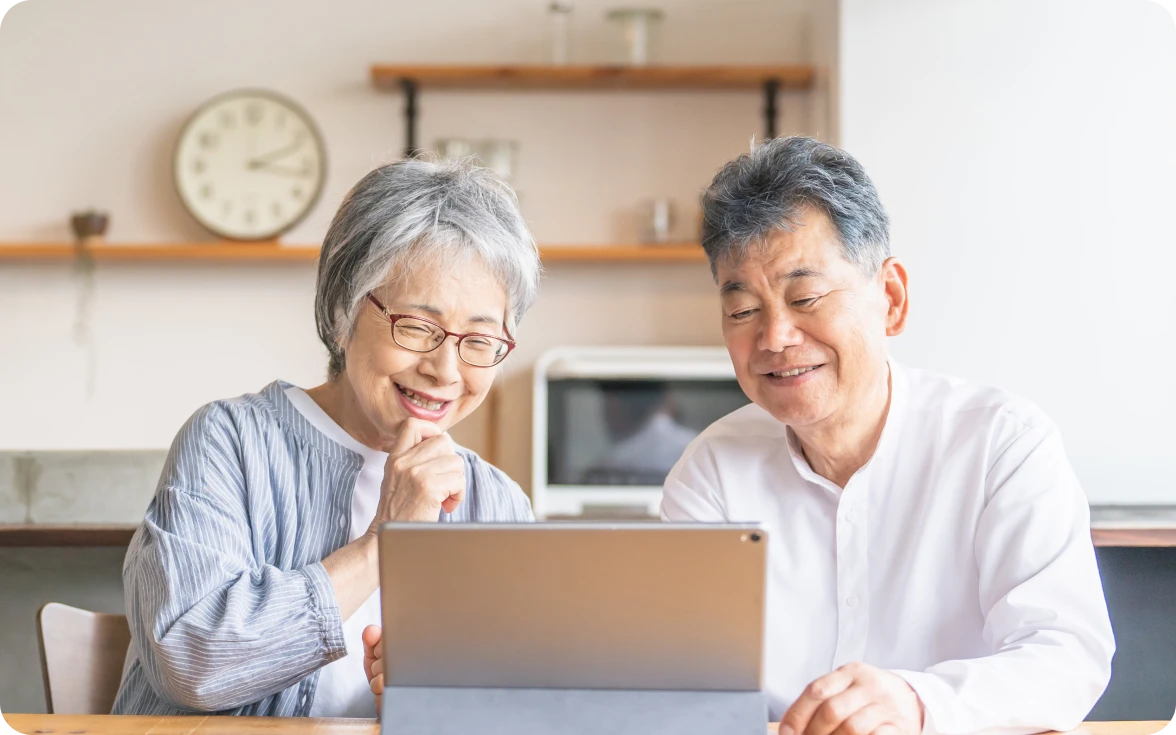 オンラインで専門スタッフと話す様子