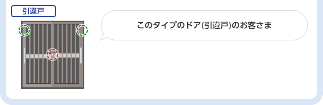 このタイプのドア(引違戸)のお客さま